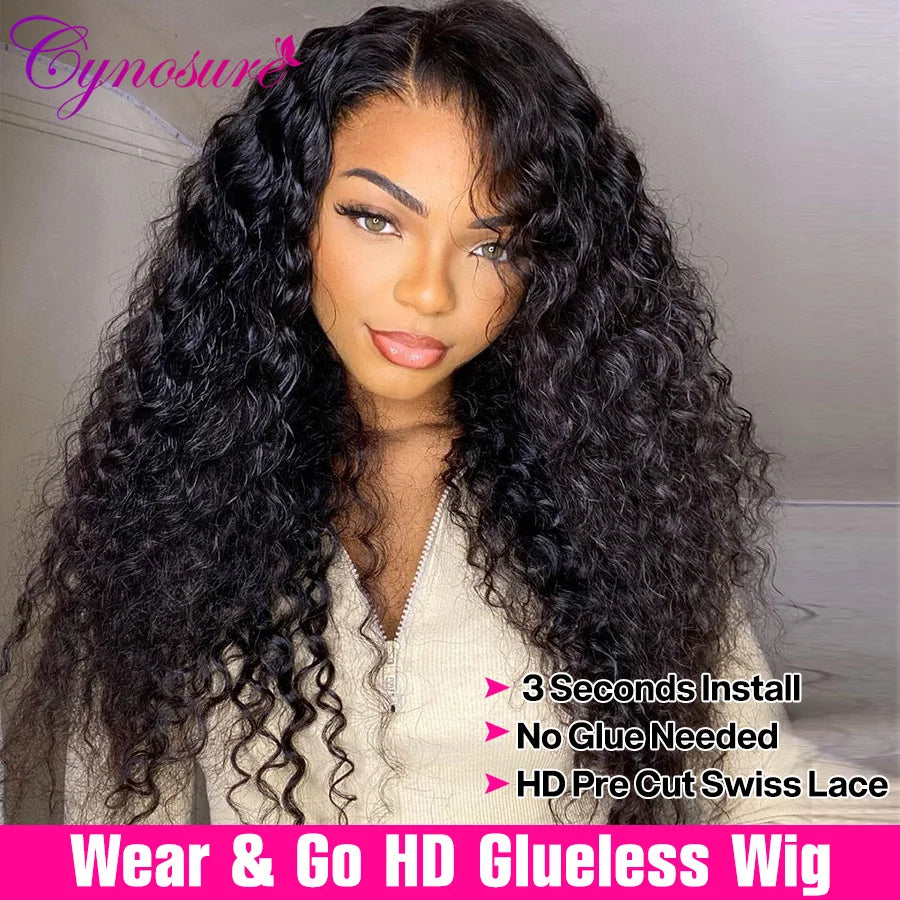 HD Lace Front Human Hair Wigs Deep Wave 13x4 13x6 Transparent Lace Frontal Wigs Cynosure Glueless Wig Human Hair Ready To Wear