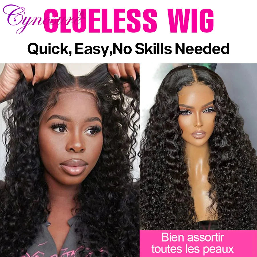 Cynosure Wear And Go Glueless Human Hair Wig 13x4 Curly Human Hair Wig 8x5 Glueless Wig Human Hair Ready To Wear Deep Wave Wig