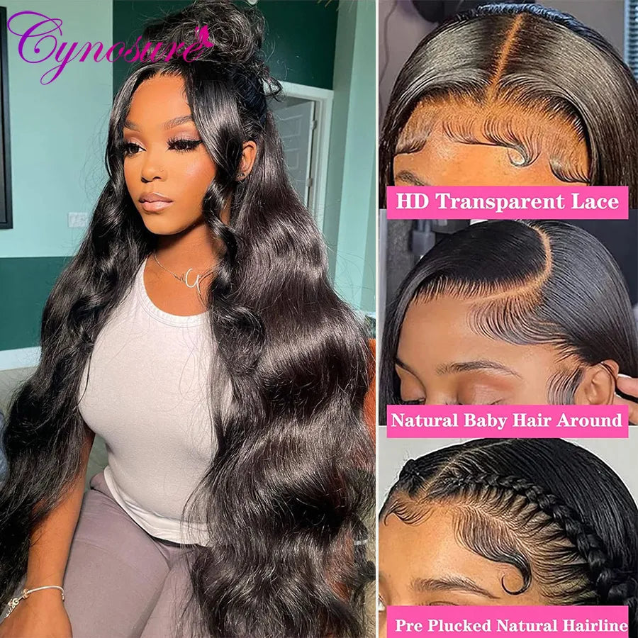 Cynosure 13x6 HD Lace Frontal Wig Preplucked Glueless Wig Human Hair Ready to Wear 13x4 Body Wave Human Hair Wigs for Women