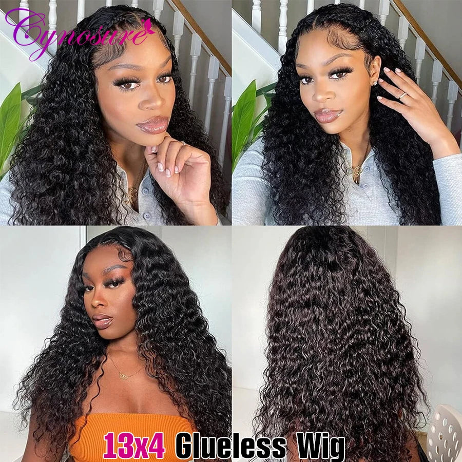 Cynosure Wear And Go Glueless Human Hair Wig 13x4 Curly Human Hair Wig 8x5 Glueless Wig Human Hair Ready To Wear Deep Wave Wig