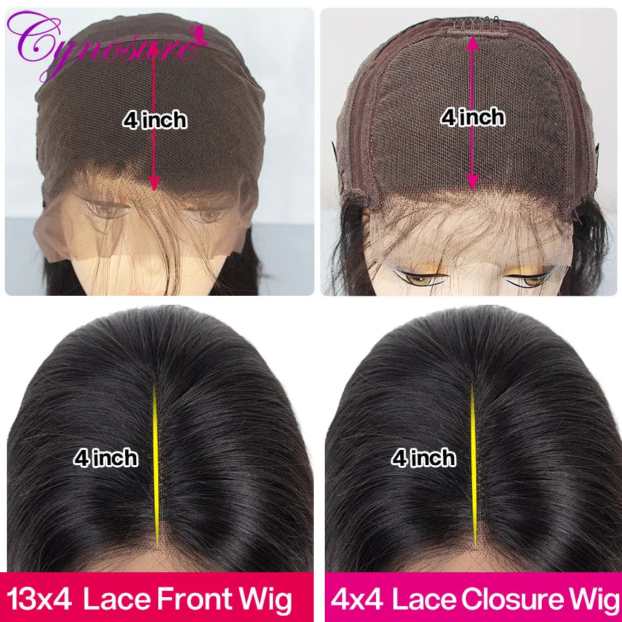 Cynosure Lace Front Human Hair Wigs Straight Pre Plucked Baby Hair Brazilian Human Hair Wigs 13x4 Lace Frontal Wigs For Women