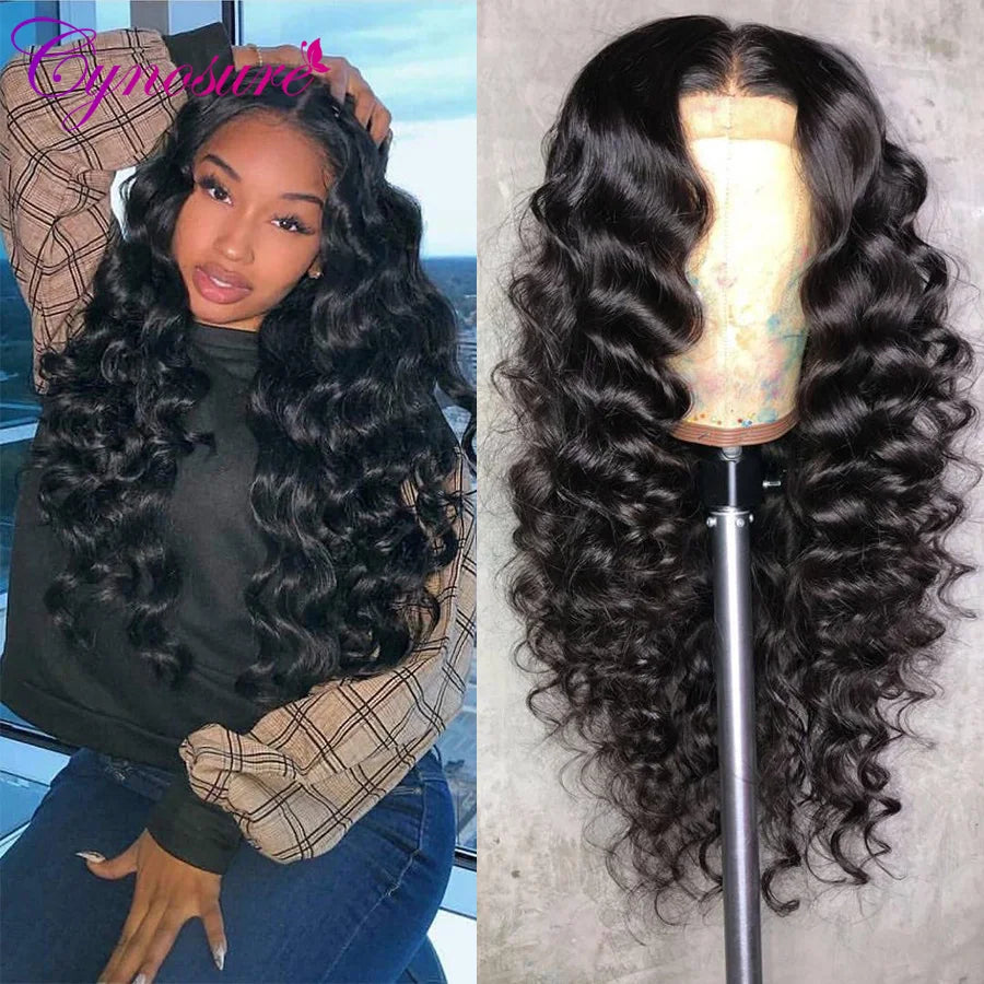 Cynosure 13x4/13x6 Lace Front Human Hair Wigs for Women Remy Brazilian Loose Deep Wave Lace Front Wig Pre Plucked With Baby Hair