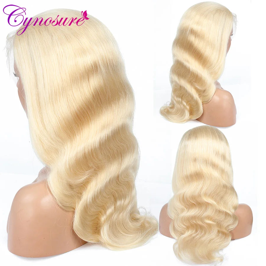 Cynosure 30inch 613 Blonde Lace Front Wig Human Hair Wigs For Women Transparent Lace Frontal Wig Blonde Body Wave Human Hair Wig