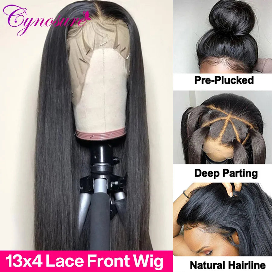 Cynosure #4/27 Highlight Human Hair Wigs Pre Plucked 13x4  Straight Lace Front Human Hair Wigs For Black Women Remy Frontal Wig