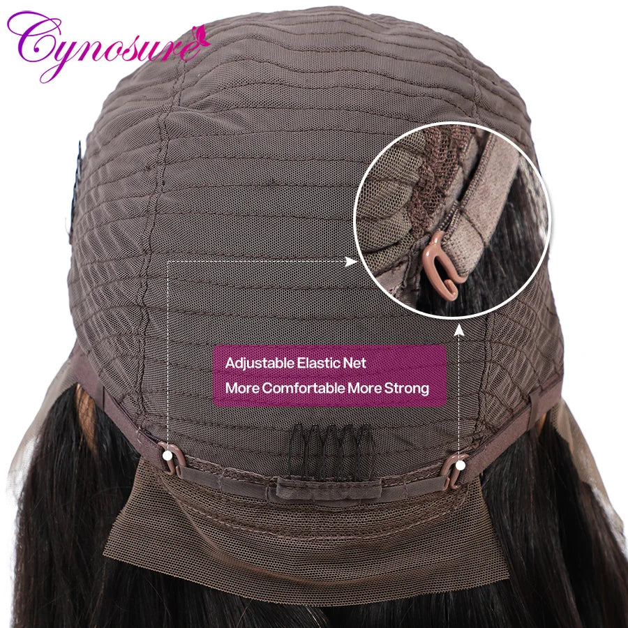 Cynosure Silk Lace Front Human Hair Wigs Pre Plucked Hairline Brazilian Straight Lace Frontal Wig With Baby Hair Remy