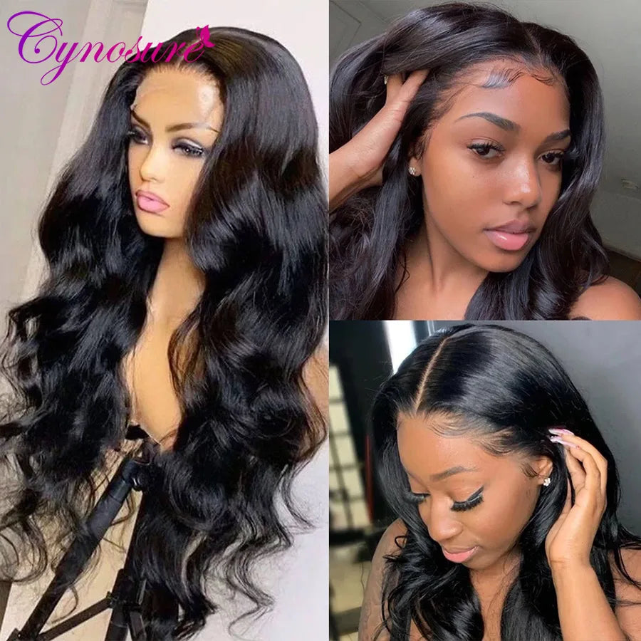 Cynosure 5x5 Lace Closure Wig HD Transparent Lace Front Human Hair Wigs For Women Brazilian Body Wave Remy HD Lace Frontal Wig