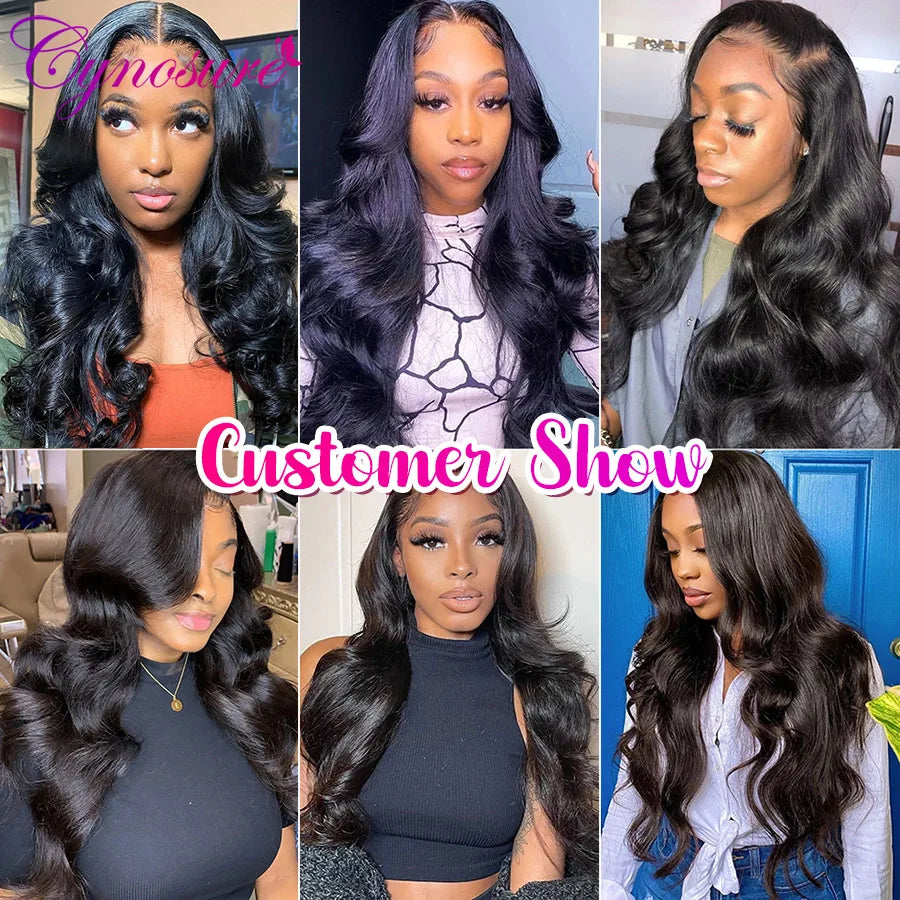 Cynosure 5x5 Lace Closure Wig HD Transparent Lace Front Human Hair Wigs For Women Brazilian Body Wave Remy HD Lace Frontal Wig