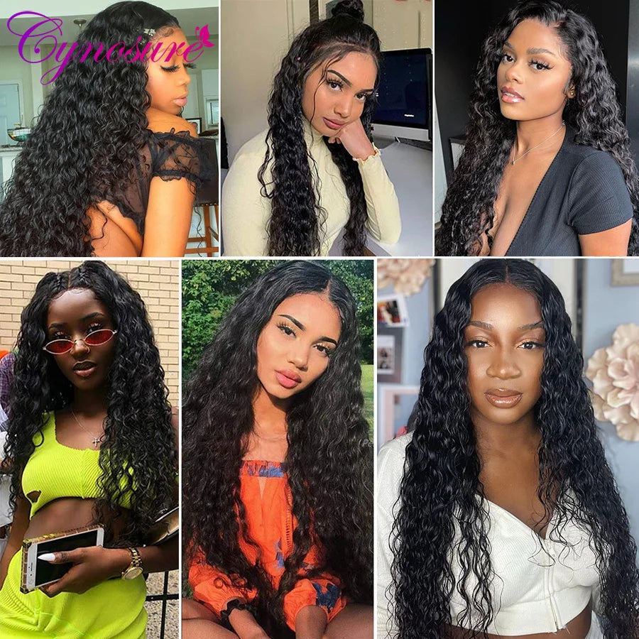 Water Wave Wig HD Lace Frontal Wig Pre Plucked Cynosure Wigs 4x4 Lace Closure Wig Human Hair Wigs for Women PrePlucked Remy Hair