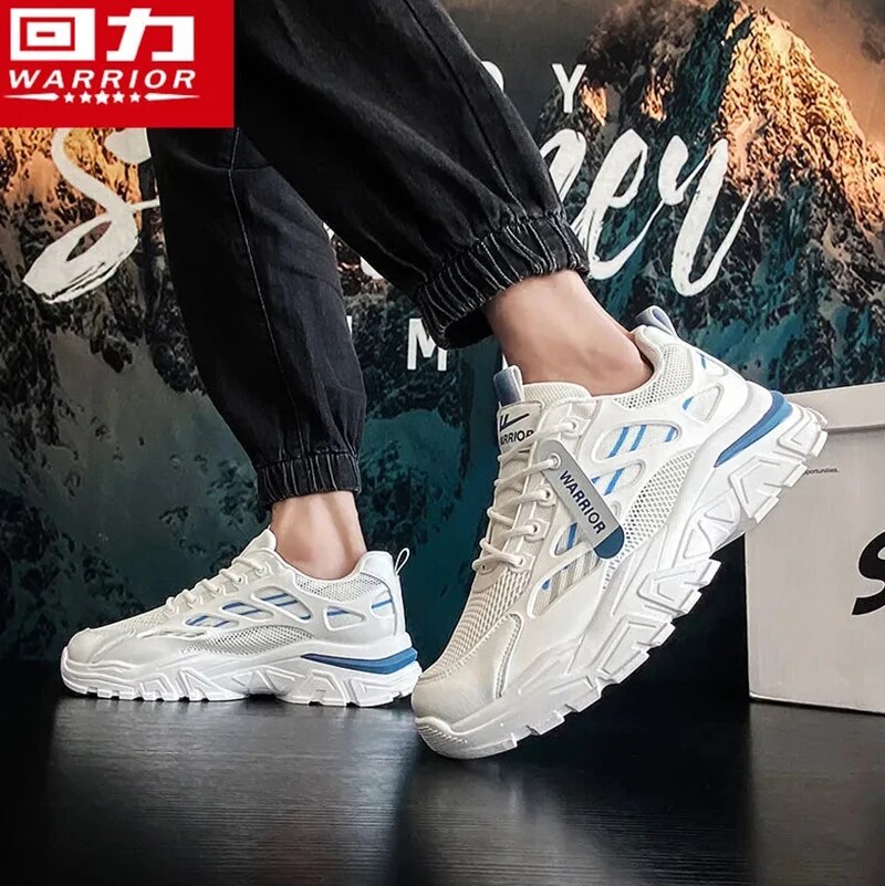 Warrior Womens Walking Running Shoes Hollow out Mesh Thin Breathable Fashion Couple Casual Sneakers Female Tennis Shoe