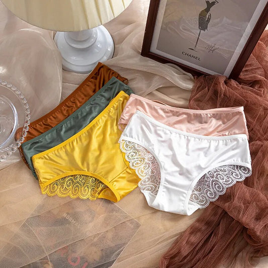 Sexy Hollow Out Thin Strap Cross Women's Underwear Floral Crochet Lace Seamless Panties Female Breathable Ladies Elastic Briefs