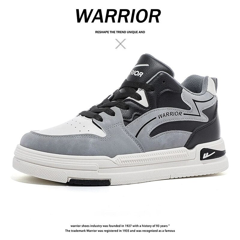 Warrior Luxury Male Sneakers Spring and Autumn Mixed Colors Lace-up Running Shoes Couple vulcanized Shoes