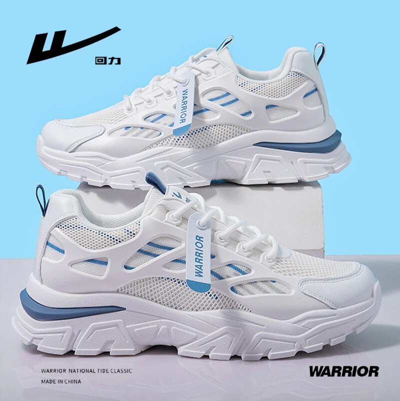 Warrior Womens Walking Running Shoes Hollow out Mesh Thin Breathable Fashion Couple Casual Sneakers Female Tennis Shoe