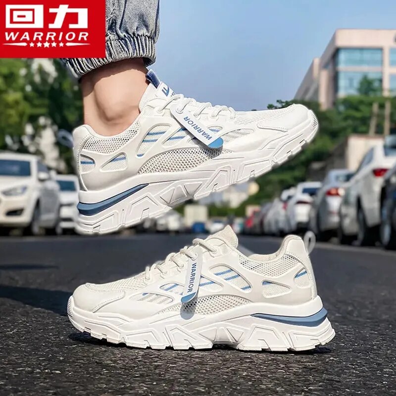 Warrior Womens Walking Running Shoes Hollow out Mesh Thin Breathable Fashion Couple Casual Sneakers Female Tennis Shoe