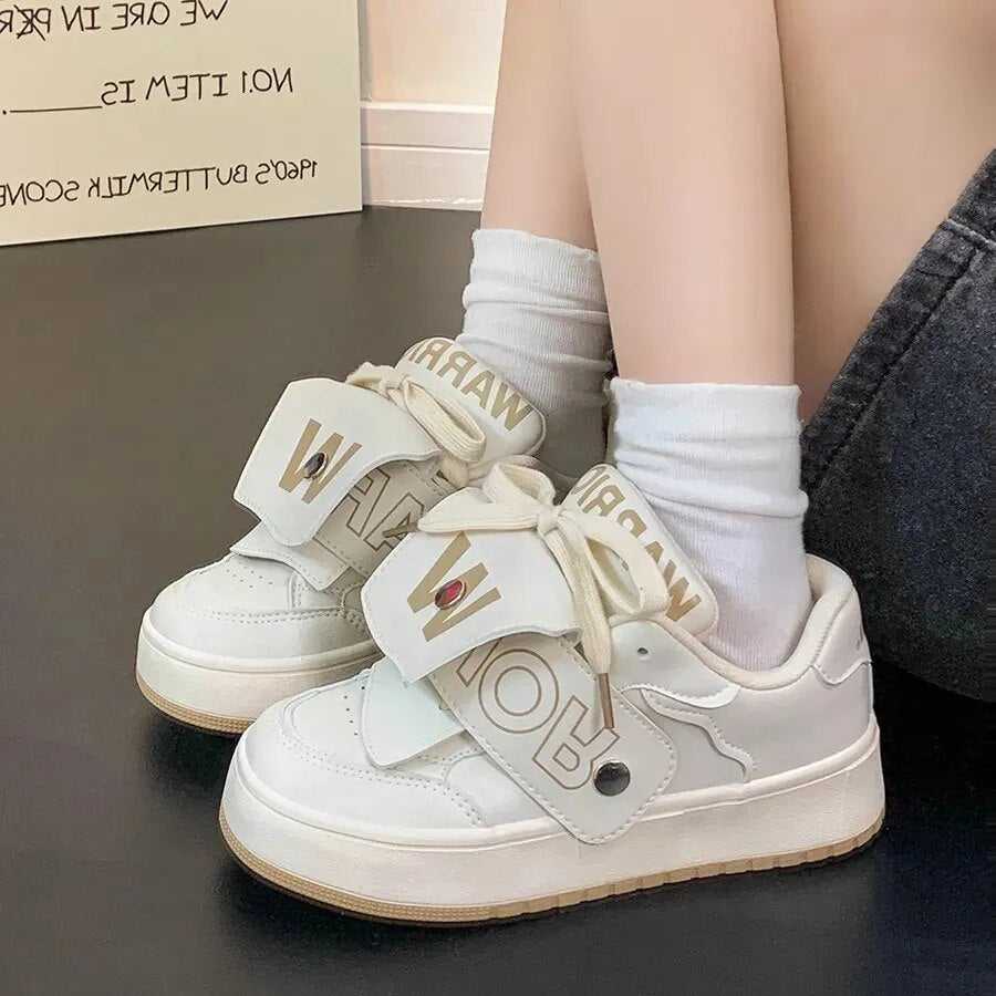 Warrior Personalized Design Women Sneakers 2023 Autumn New Casual Trendy Skateboard Hip Hop High Street Fashion Walking Shoes