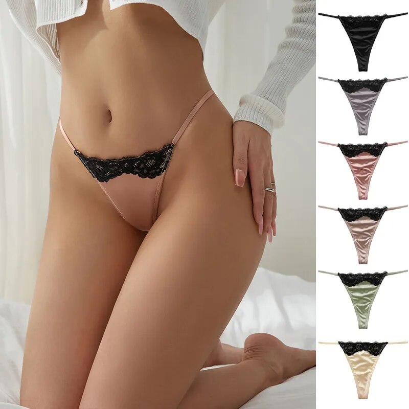 Sexy Thong Women's Panties Female G String for Women Lace Cotton Crotch Seamless Women Underwear T-shaped Panties Sexy Lingerie