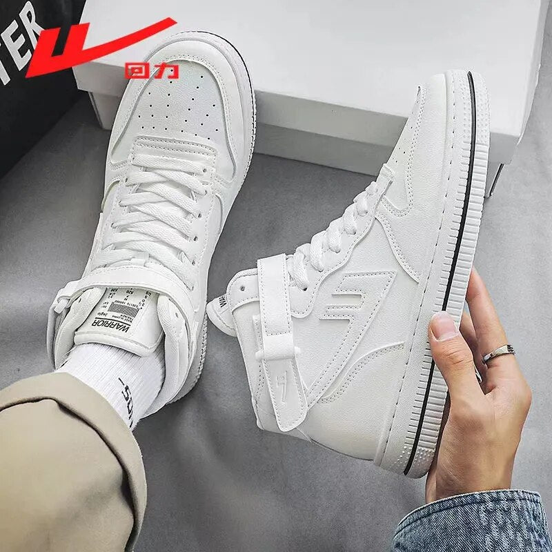 Warrior Spring and Summer High-top Sneakers Men Luxury Skate Board Shoes Star Leather Fashion High Street Korea Casual Sneaker