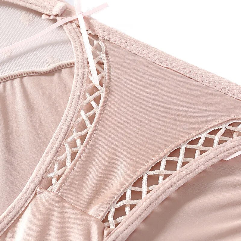 CINOON Sexy Women Lace Panties Low-waist Underwear Female G String Breathable Hollow out Lingerie Ice Silk Comfortable Intimates