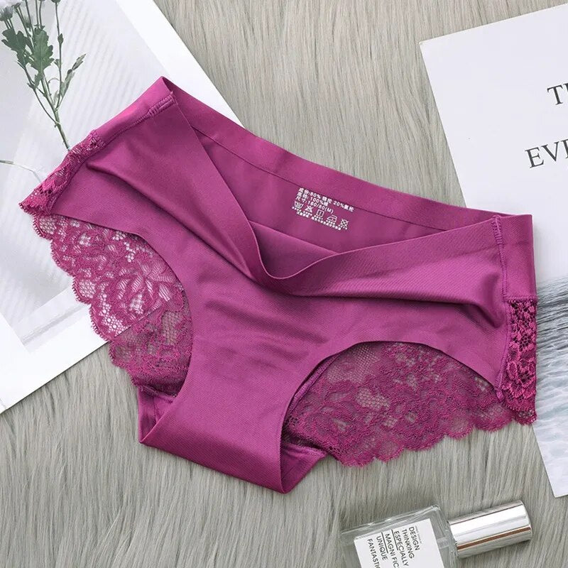 6pcs/set Sexy Lace Women Underwear Ice Silk Seamless Lace Briefs Sexy Lingerie Women's Panties Sexy Lingerie Sexy Panties Women