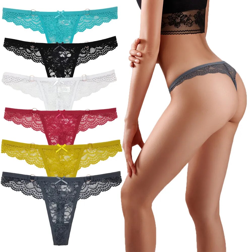 Sexy Lace Hollow Out Thongs for Women's Panties Transparent G-string Sexy Underwear Comfortable Underpants Female Sexy Lingerie