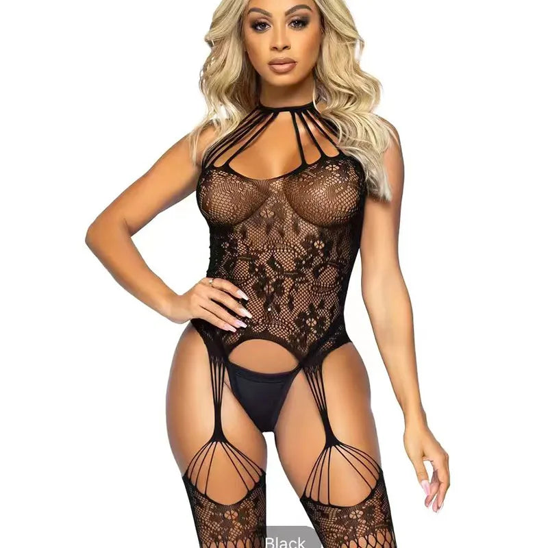 Sexy Lingerie For Women Babydoll Dress Full Bodystocking Sleepwear Chemises Erotic Costumes Plus Size Sexiest Bodysuit Underwear