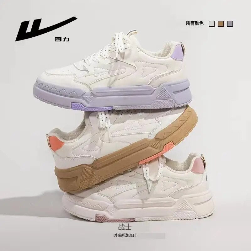 Warrior Fashion New Neakers Women 2023 White Summer Thick Bottom Comfortable Board Shoes Korean version Student Sports Shoes