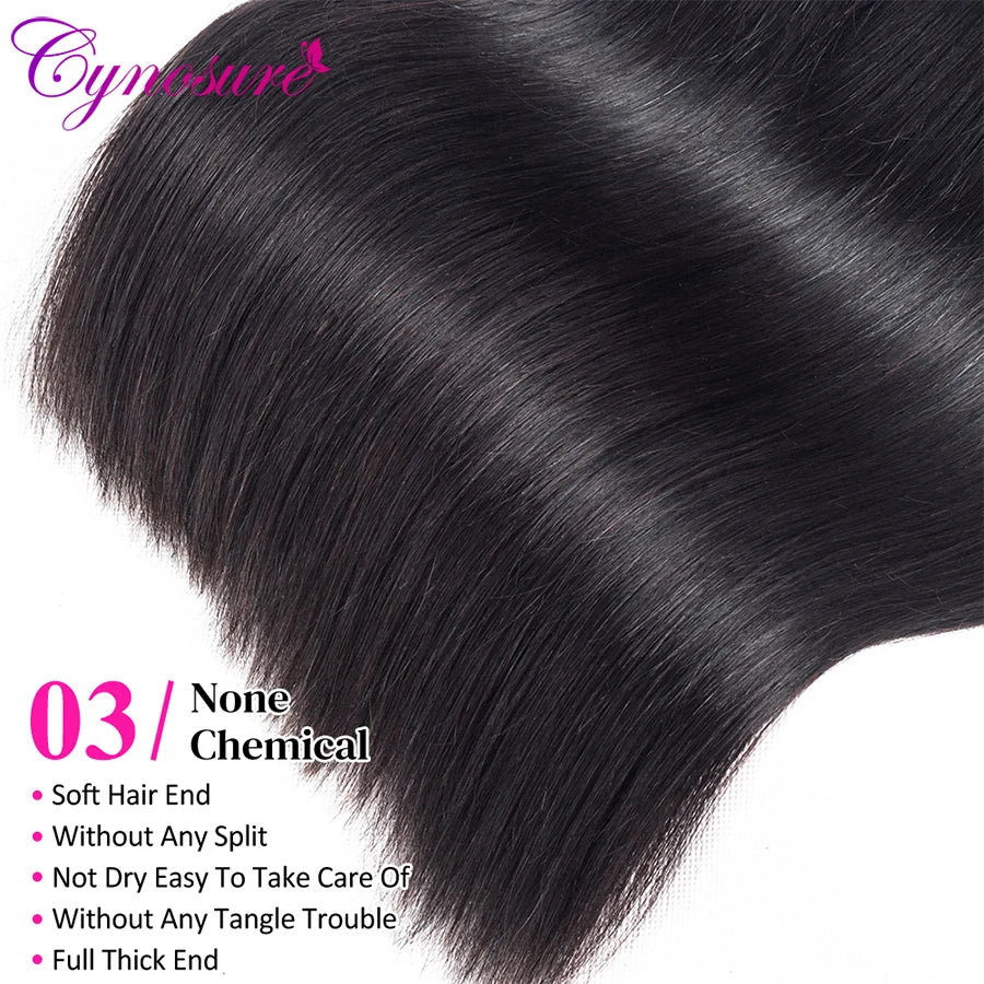 Cynosure Hair Straight Bundles 1 PC Brazilian Straight Human Hair Weave Double Weft Human Hair Bundles Remy Hair