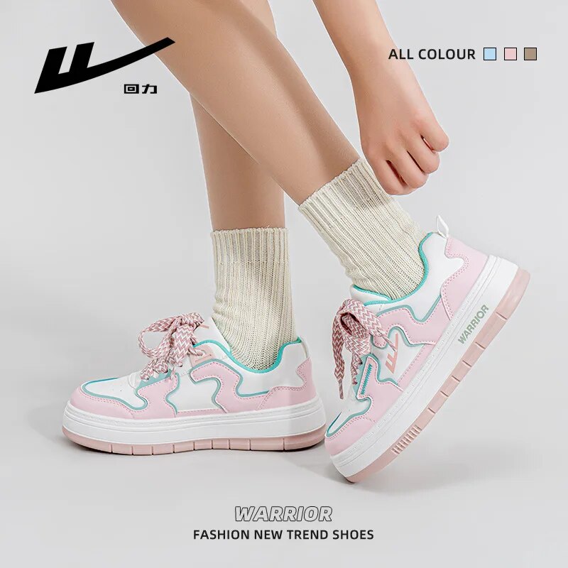 Warrior Women Sport Sneaker Matching Sweet Casual Student Board Shoes Harajuku Tennis Woman Trend 2023