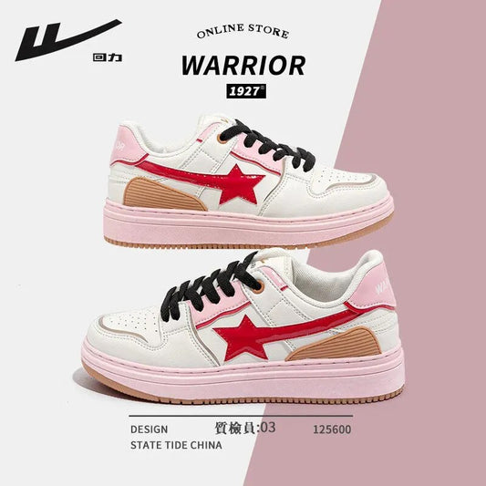 Warrior Women Sport Sneaker Classic Autumn Winter Design Board Shoes Breathable Lightweight Lace-up Ladies Shoes tenis feninino