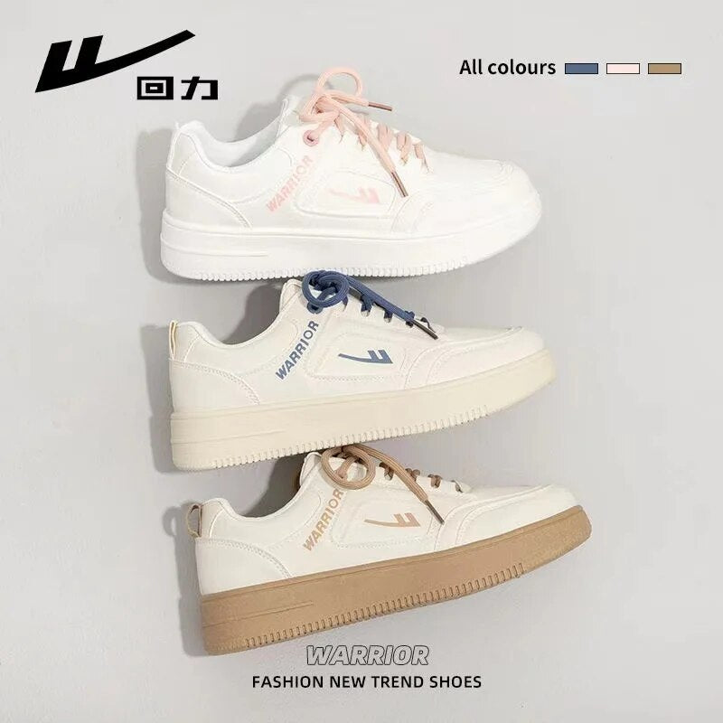 Warrior 2023 New Women Sneakers Fashion Breathable Non-slip White Tennis Woman Skateboard Plus Size