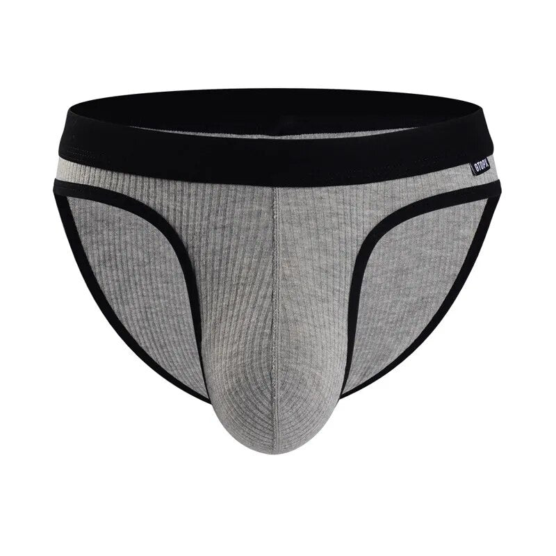 Men Sexy Gay Underwear U Bulge Pouch Briefs Men's Low Waist Breathable Soft Solid Underpants Elastic Male Panties String Thongs