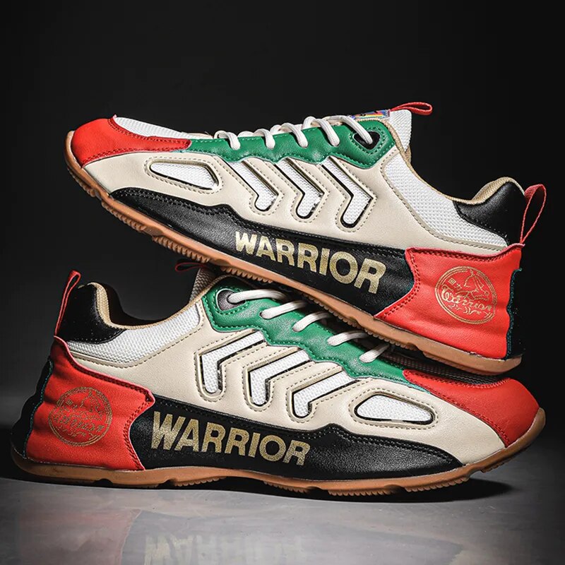 Warrior Luxury Brand Male Sneakers Fashion Flat Mesh Panels For Breathability Lightweight Lace-up Running Shoes Basketball Shoes