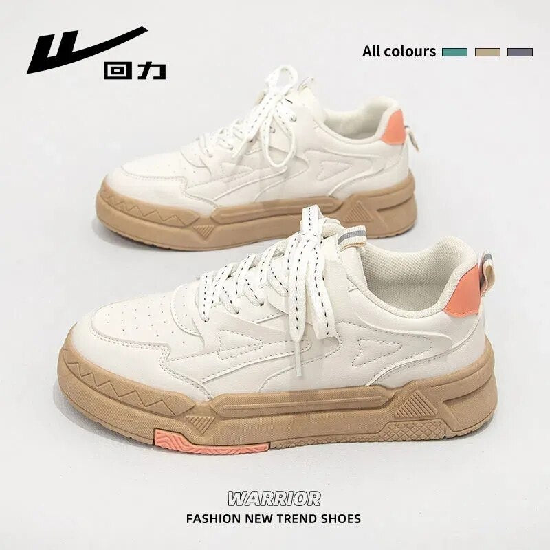 Warrior Fashion New Neakers Women 2023 White Summer Thick Bottom Comfortable Board Shoes Korean version Student Sports Shoes