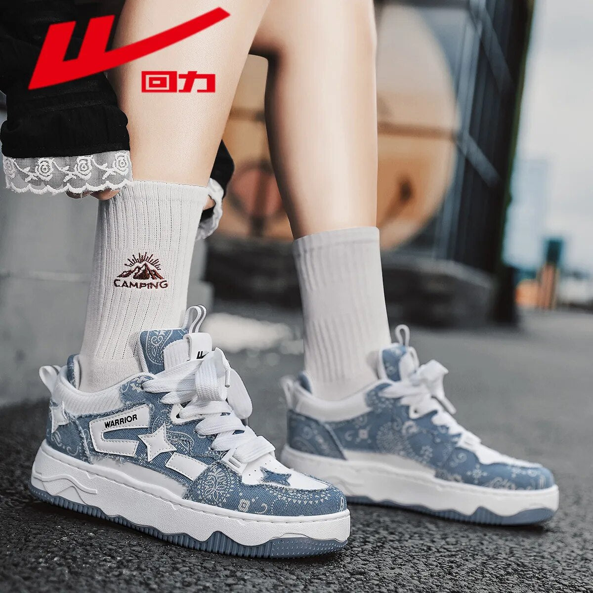 WARRIOR 2023 New Women Thick Bottom Canvas Shoes Fashion Leather Comfortable Sneakers Outdoor Female Travel Walking Shoes