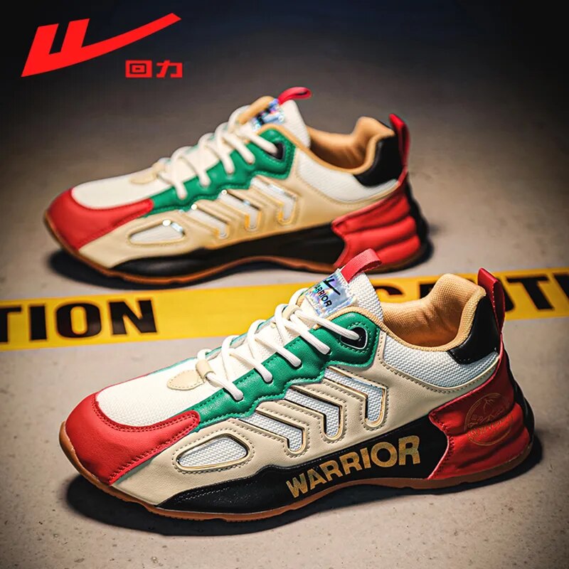 Warrior Luxury Brand Male Sneakers Fashion Flat Mesh Panels For Breathability Lightweight Lace-up Running Shoes Basketball Shoes