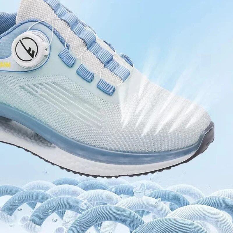 Warrior Luxury Brand Men And Women Breathable Light Air Cushion Running Shoes Gym Tennis Button Slip-On Shoes Casual Sneaker