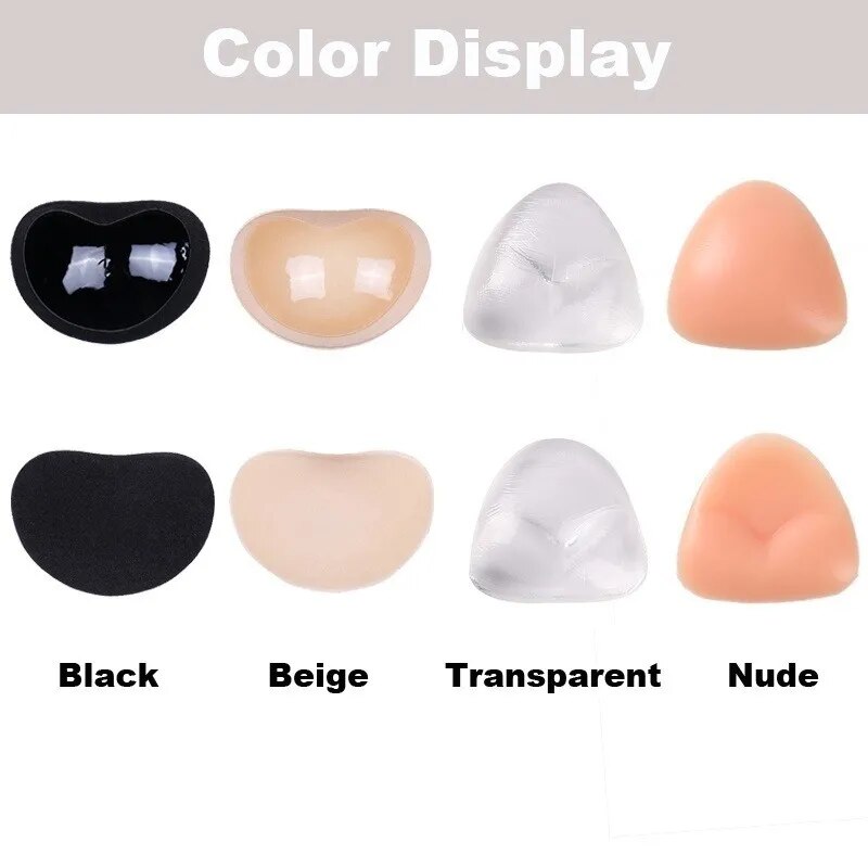 2Pcs Women's Breast Push Up Pad Silicone Bra Underwear Pad Nipple Cover Stickers Patch Bikini Insert Swimsuit Women Accessories