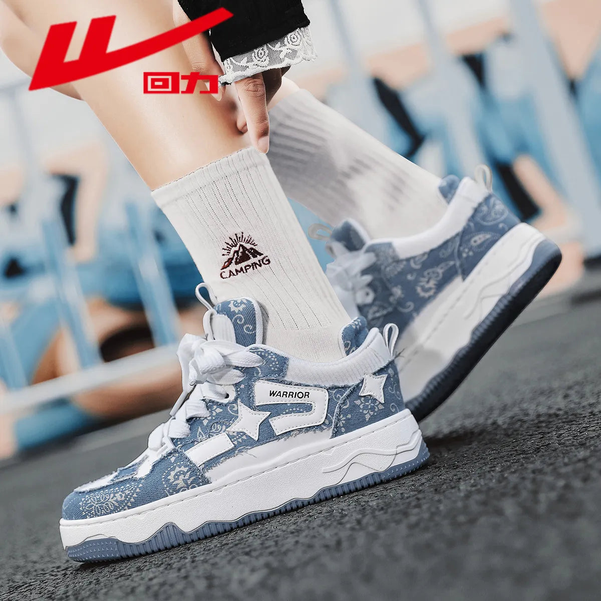 WARRIOR 2023 New Women Thick Bottom Canvas Shoes Fashion Leather Comfortable Sneakers Outdoor Female Travel Walking Shoes