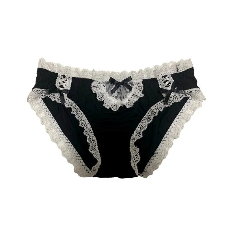 Japanese Girl's Kawaii Lace Panties Modal Comfortable Inner Cotton Shorts for Female Erotic Lingerie Woman Sexy Underwear Lolita