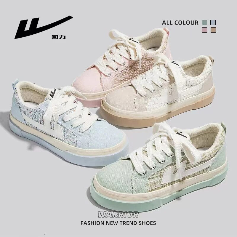 Warrior Korean Version Fashion Sweet Canvas Shoes For Girls Thick Soled Fashiona Casual Board Shoes zapatillas baratas