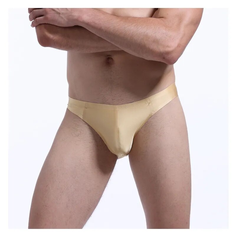 Sexy Men's Underwear Briefs U Convex Big Penis Pouch Underwear Women Design Men's Cotton Low Waist Solid Briefs for Man Bikini