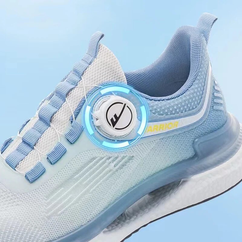 Warrior Luxury Brand Men And Women Breathable Light Air Cushion Running Shoes Gym Tennis Button Slip-On Shoes Casual Sneaker