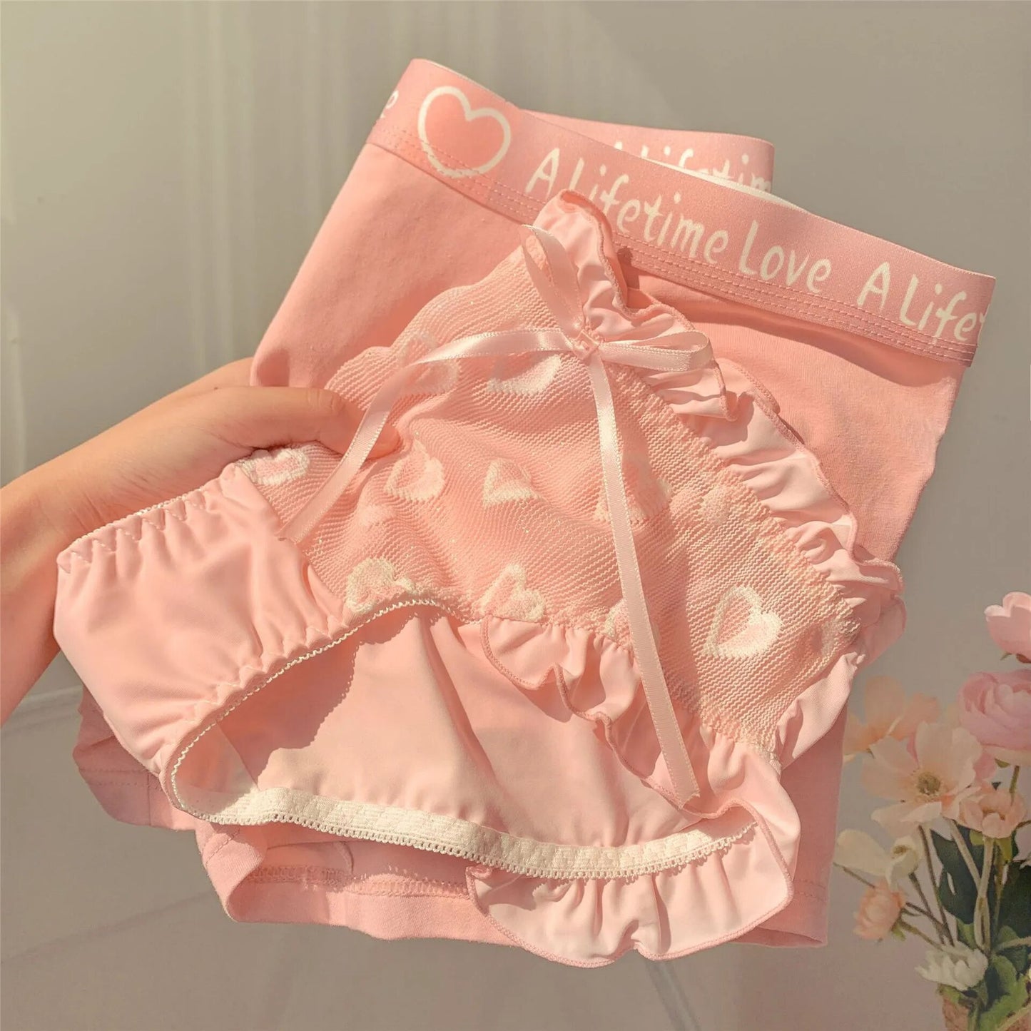 Underwear for Couples Men Shorts Sexy Women Underpants Paired Panties for Couple Lingerie for Women Underwear Couple Silk Briefs