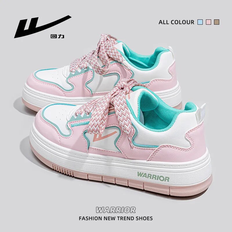 Warrior Women Sport Sneaker Matching Sweet Casual Student Board Shoes Harajuku Tennis Woman Trend 2023