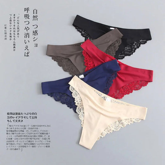 Sexy Lace Women Seamless Lingerie Female Panties Sexy Underwear Lace Low-rise Pants Transparent Briefs Floral Pantys Underpants