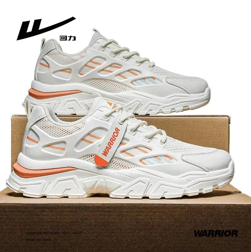 Warrior Womens Walking Running Shoes Hollow out Mesh Thin Breathable Fashion Couple Casual Sneakers Female Tennis Shoe