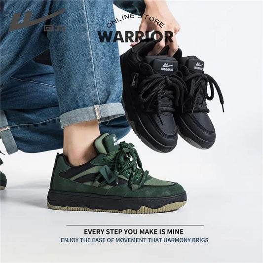 Warrior Unisex Korean Fashion Board Athletic shoe Original brand Blackish Green ins Casual Versatile Tennis Female sneakers