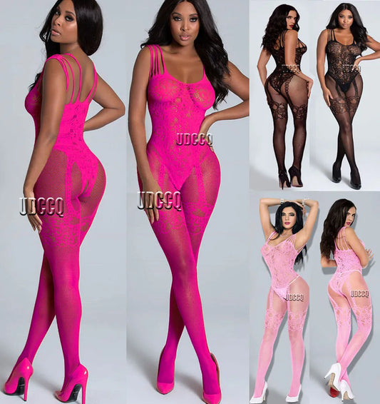 HOT Sexy Lingerie Babydoll baby doll dress Body stocking Underwear Sleepwear Teddies Bodysuits Sleepwear Tights open crotch Q190