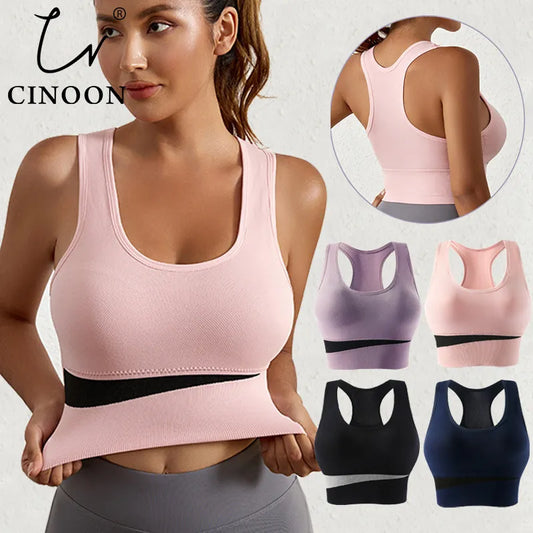 CINOON Sexy Women Bra Plus Size Lingerie Patchwork Underwear Seamless Bralette Push Up Cotton Top Brassiere Wireless Sports Vest