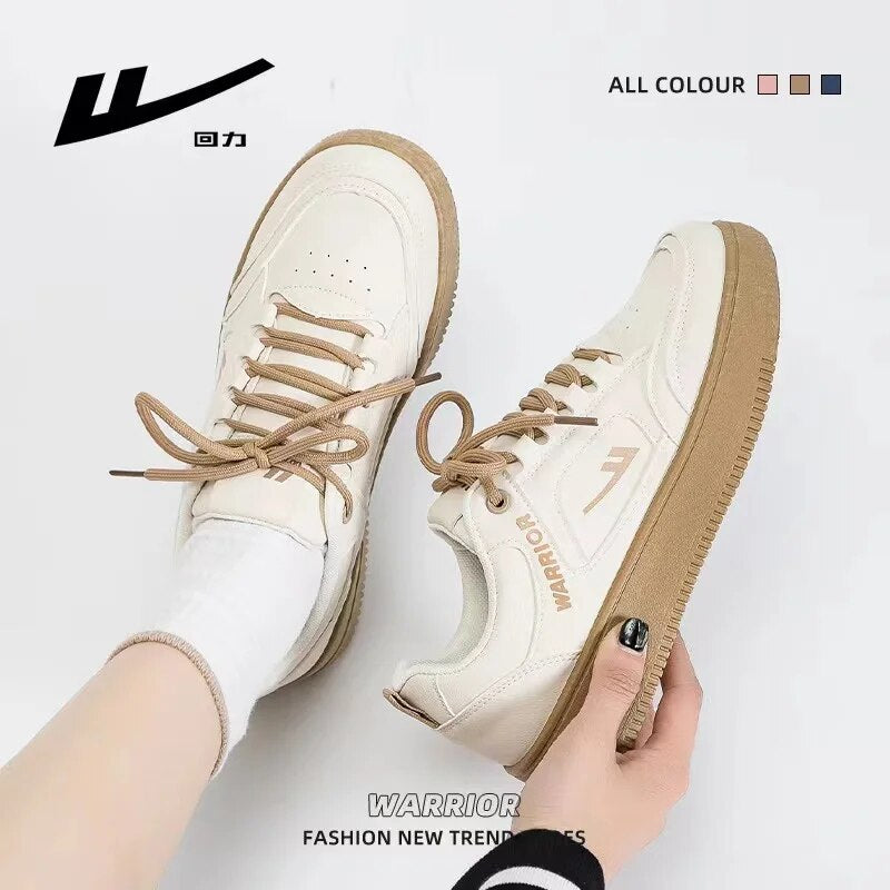 Warrior 2023 New Women Sneakers Fashion Breathable Non-slip White Tennis Woman Skateboard Plus Size