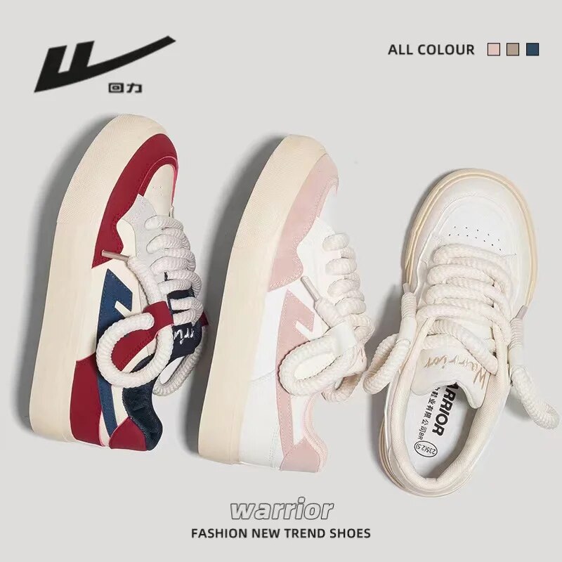 Warrior Originality Brand Canvas Shoes For Women Summer Vibe  Platform Casual Sneakers Fashion Walking Skateboard Shoes